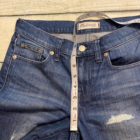 Madewell the Slim boy jean patches -Up Edition Springfield Wash distress jeans. - Picture 6 of 11